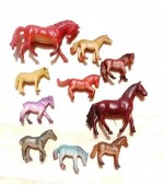 Kit Animais da Fazenda Cavalos - 10 Bichinhos Kit Animais da Fazenda Cavalos - 10 Bichinhos